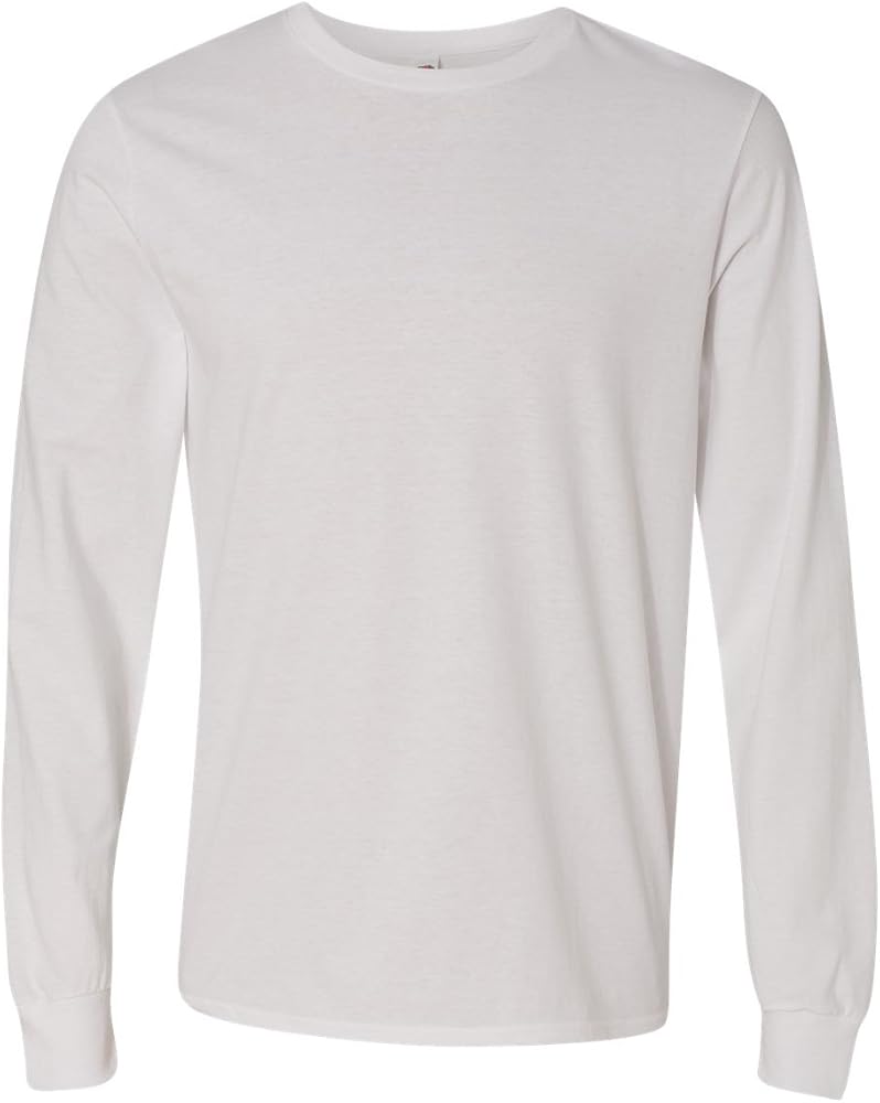 Fruit of the Loom Adult 4.7 oz. Sofspun® Jersey Long-Sleeve T-Shirt XL WHITE