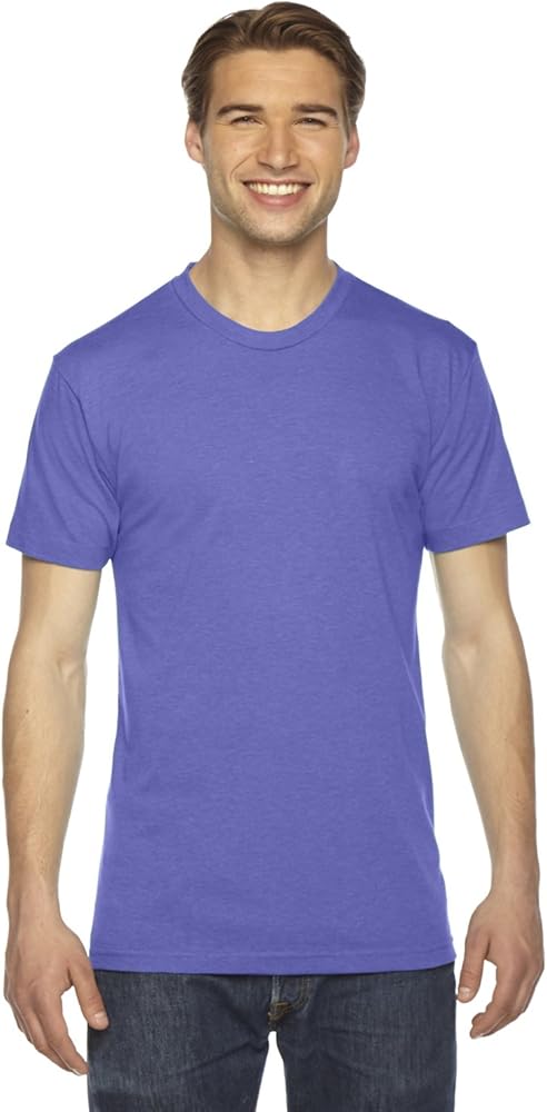 American Apparel Unisex Triblend Short-Sleeve Track T-Shirt 2XL TRI ORCHID