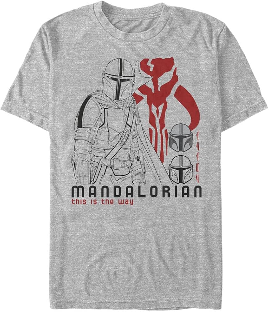 STAR WARS Mandalorian Mando Way Men's Tops Short Sleeve Tee Shirt