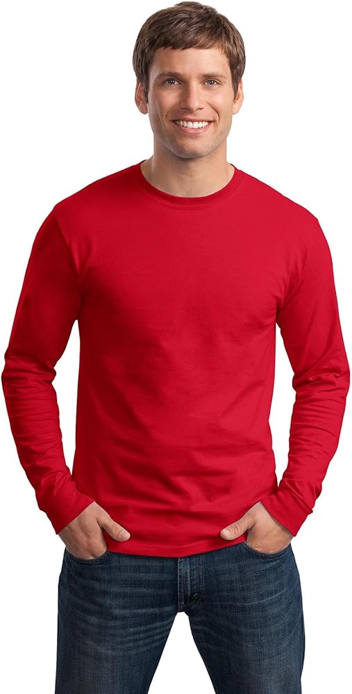 Hanes TAGLESS Long-Sleeve T-Shirt_Deep Red_3XL