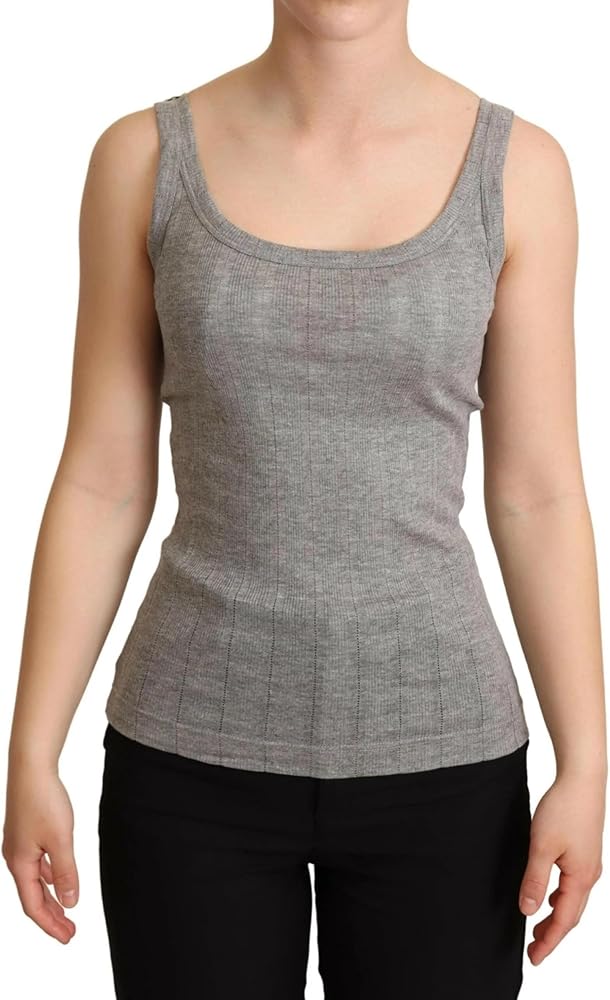 Dolce & Gabbana Elegant Sleeveless Gray Tank Women's Top