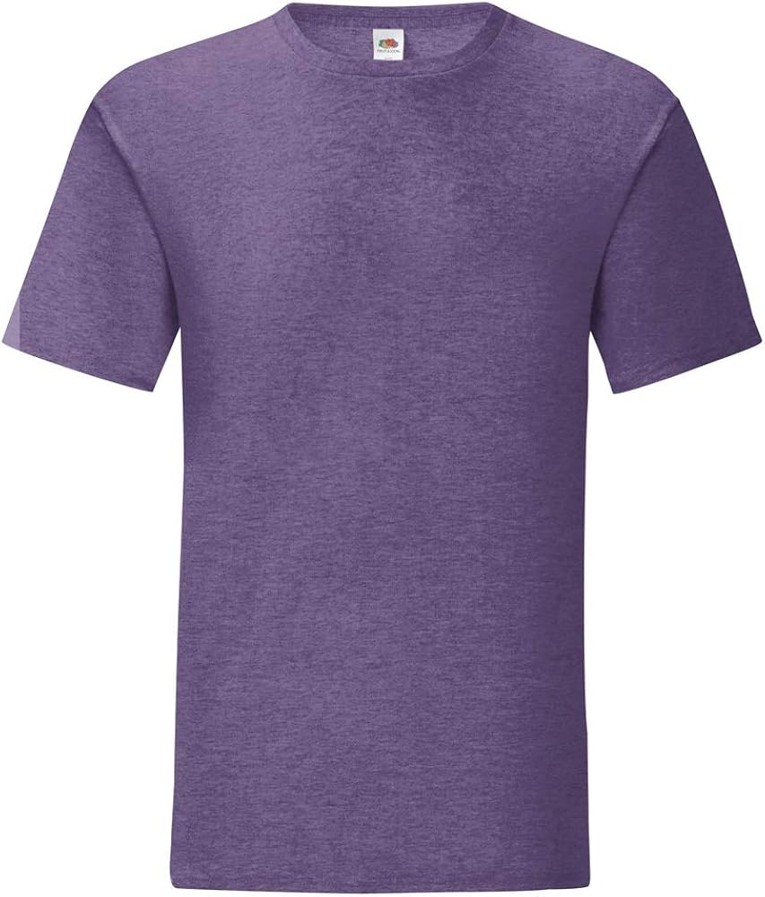 Fruit of the Loom Mens Iconic T-Shirt (L) (Heather Purple)