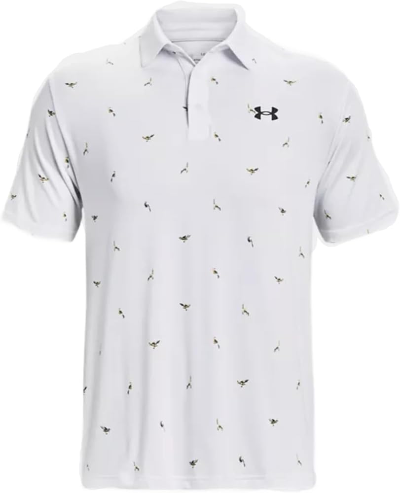 Under Armour Men's UA Playoff 2.0 Printed Polo (as1, Alpha, x_l, Regular, Regular) White