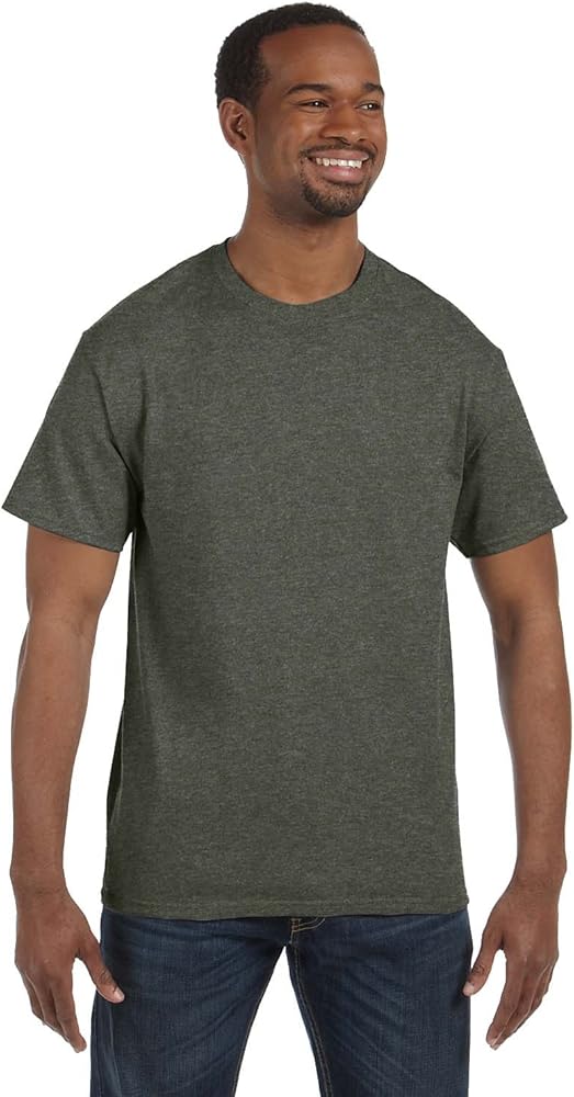 Gildan 5000 Adult Heavy Cotton T-Shirt, Heather Military Green , Medium