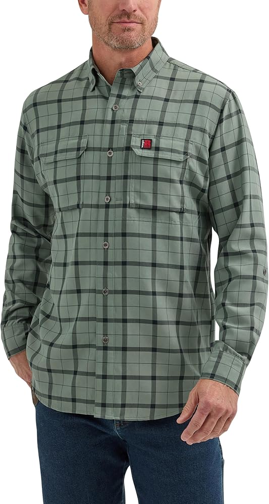 Men's Long-Sleeve Technical Button-Down Work Shirt