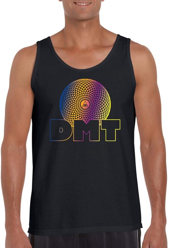 DMT Gradient Rainbow Psychedelic Drug Mens Vest Tank Top