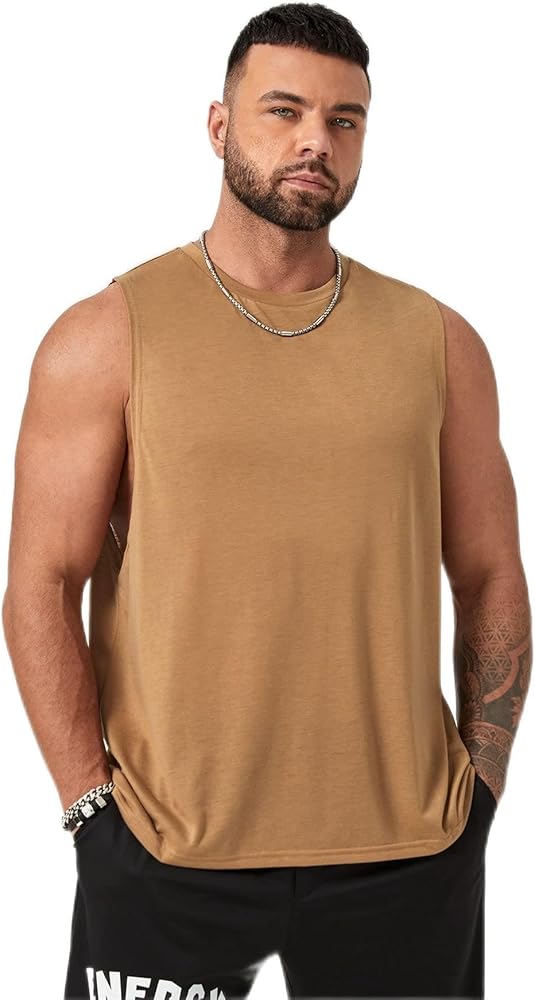 Men's T-Shirts Men Solid Tank Top T-Shirts for Men