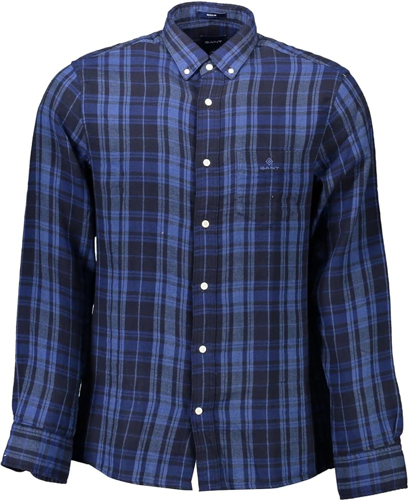 GANT Elegant Blue Button-Down Cotton Men's Shirt