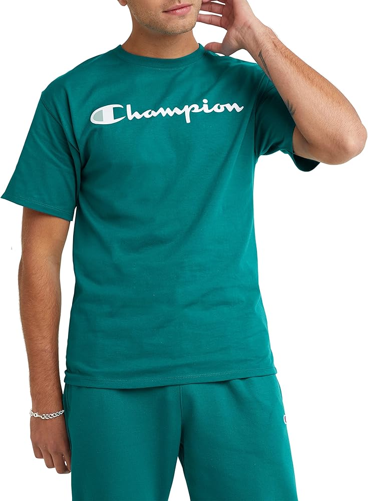 Champion mens Classic T Shirt, Script