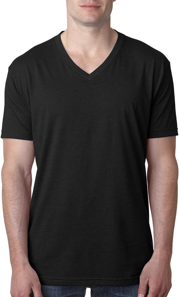 Next Level Apparel Mens Premium CVC V-Neck T-Shirt - 6240, Black, XX-Large