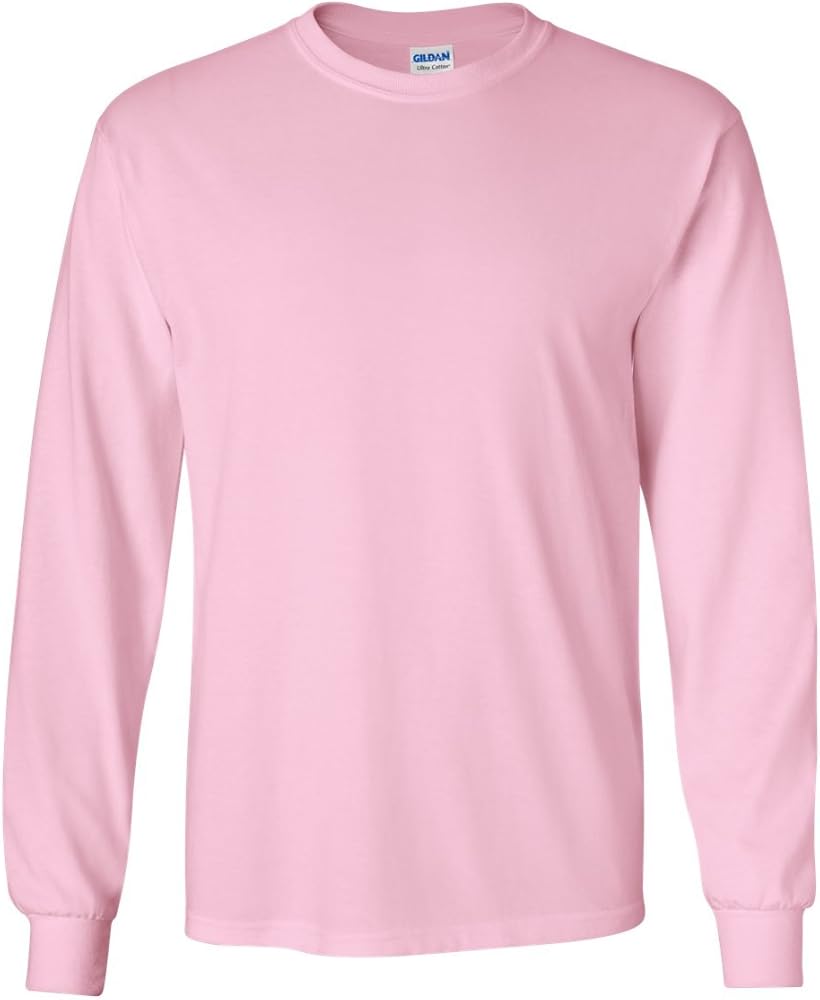 Gildan Ultra Cotton„¢ adult long sleeve t-shirt Light Pink 2XL