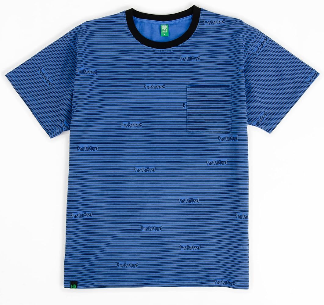 Habitat Men's Ellipse Striped Pocket T-Shirt, Blue, M