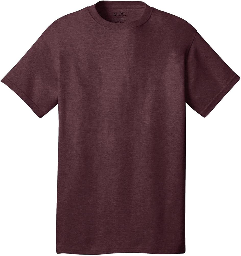 Port & Company 5.4-oz 100% Cotton T-Shirt>M Heather Athletic Maroon PC54