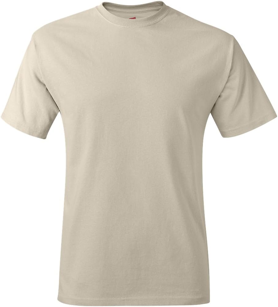 Hanes Premium Tagless T's in Natural - Large