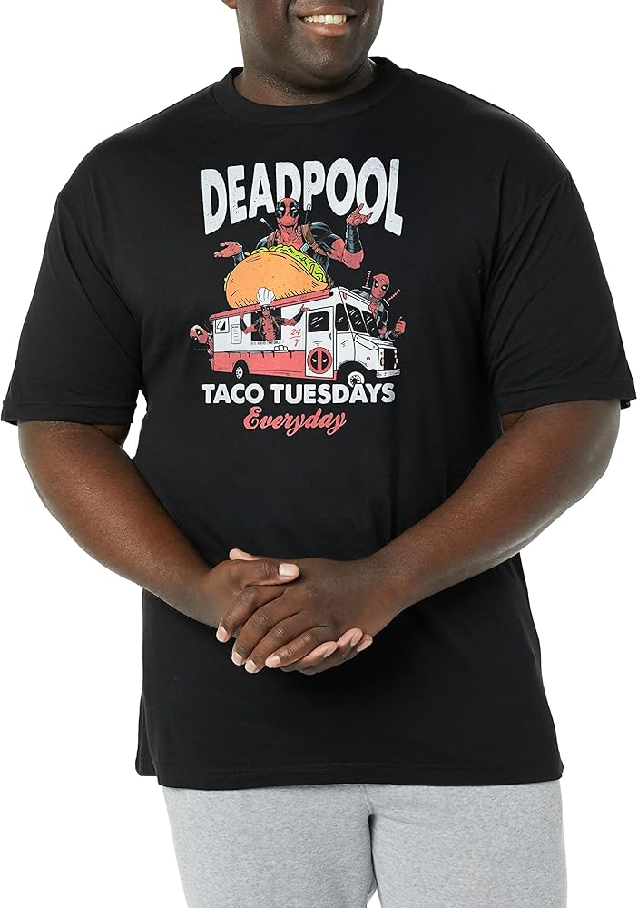 Marvel Big & Tall Classic Taco Tuesdays Men's Tops Short Sleeve Tee Shirt