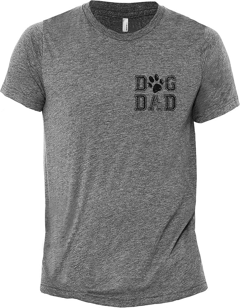 Thread Tank Dog Dad Gifts for Men, Fun Humor Best Dog Dad Shirt Gift Idea Fur Dog, Modern Breathable True Fit Crew Neck Eco Graphic Short Sleeve Tshirt Heather Grey