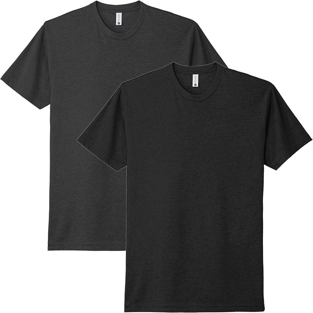 Next Level N6210 T-Shirt, Charcoal + Black (2 Shirts), XX-Large