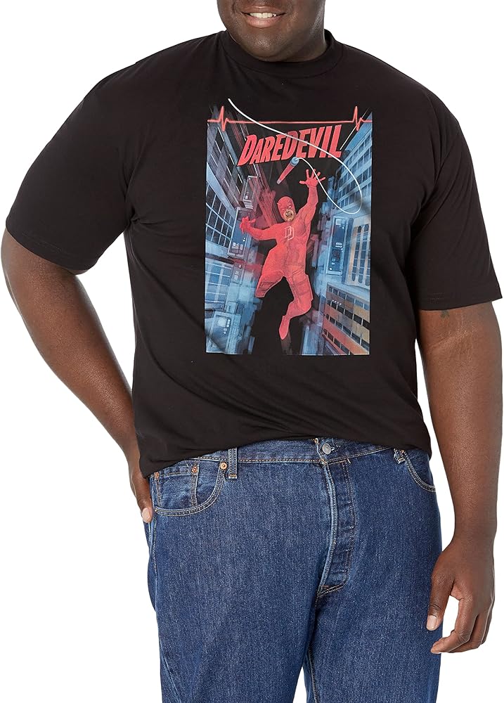 Marvel Big & Tall Classic Daredevil Nov18 Men's Tops Short Sleeve Tee Shirt