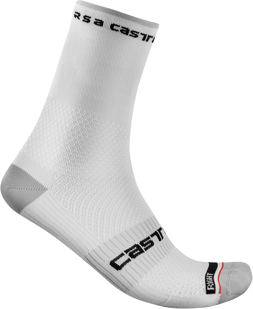 Castelli Men’s Rosso Corsa Pro 15 Sock, Performance Cycling Apparel Sock with Midfoot Support Band & Cushion Pad