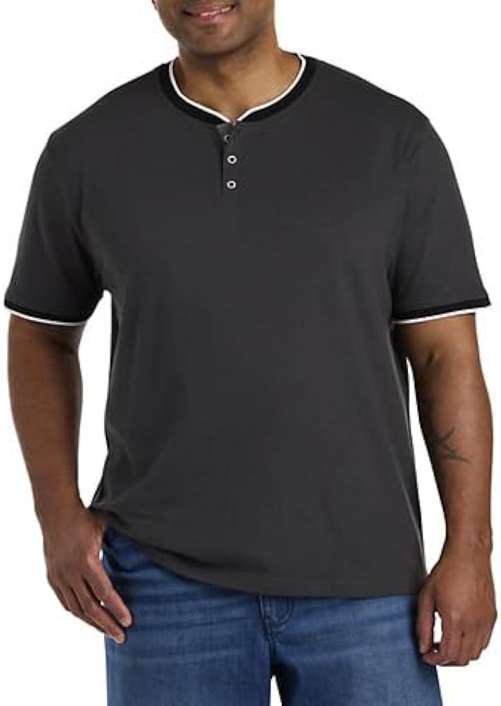 True Nation by DXL Men's Big and Tall Henley T-Shirt