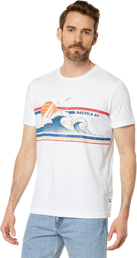 Nautica Sustainably Crafted Waves Graphic T-Shirt