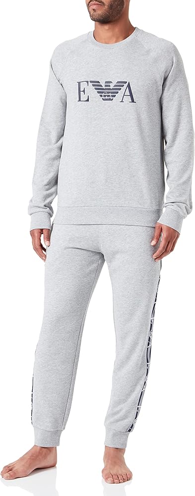 Emporio Armani Mens Men's Iconic Terry Sweater and Trouser Set