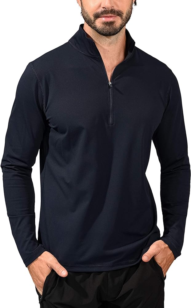 90 Degree By Reflex Ultra Soft Half Zip Long Sleeve Shirt For Men