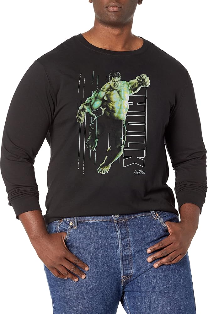 Marvel Big & Tall Hulk Glow Men's Tops Short Sleeve Tee Shirt