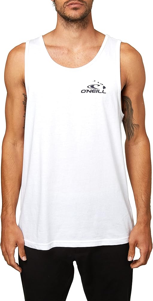 O'NEILL Mens Printables Screened Tanks White/Jackpot Tank XL