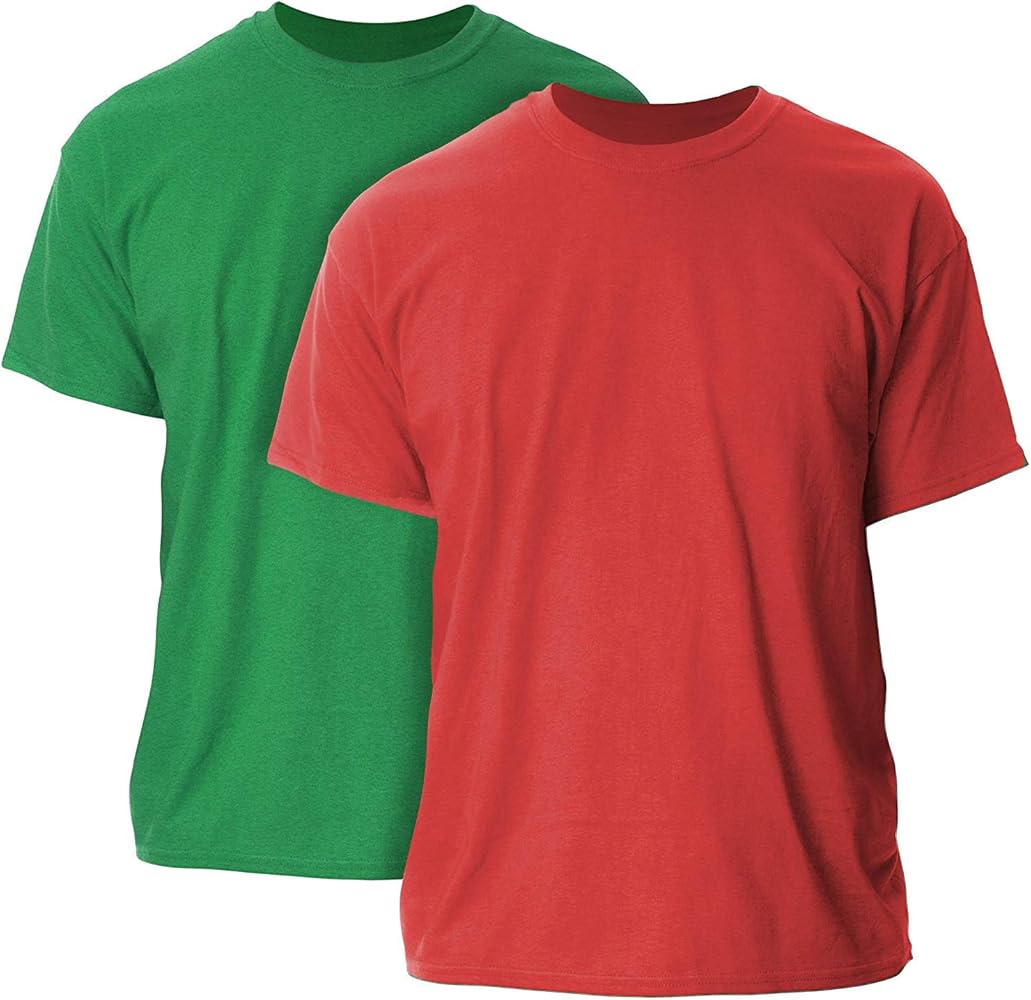 Gildan mens Ultra Cotton Adult Pack fashion t shirts, Antqcherryrd/Antiqirishgrn, X-Large US