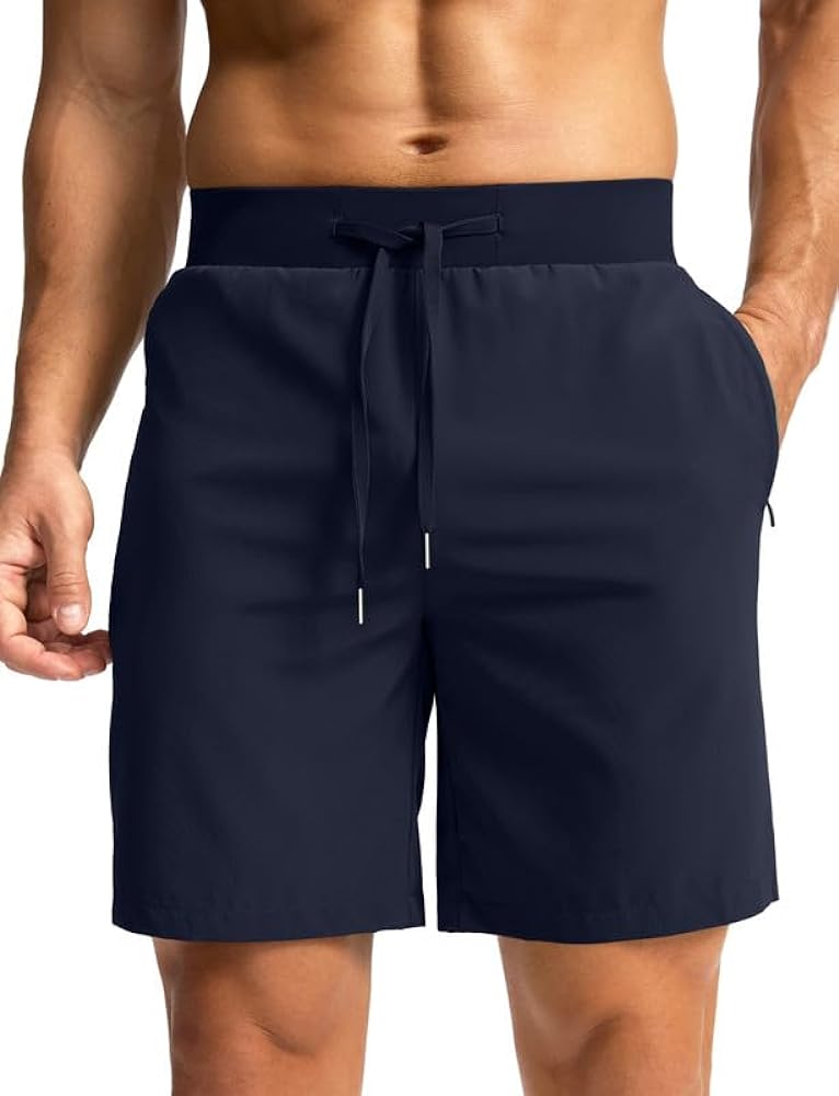 G Gradual Men's Workout Shorts with Zipper Pockets 7'' Lightweight Quick Dry Athletic Gym Running Shorts for Men