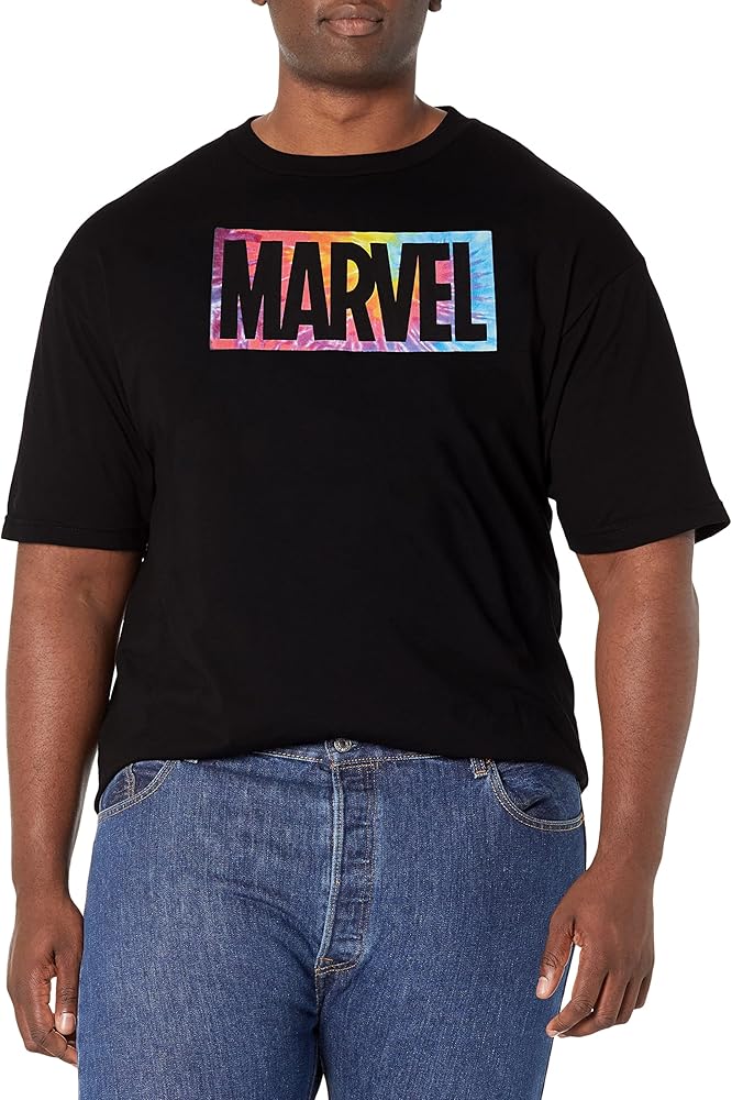 Marvel Big & Tall Classic Brick Tie-dye Men's Tops Short Sleeve Tee Shirt