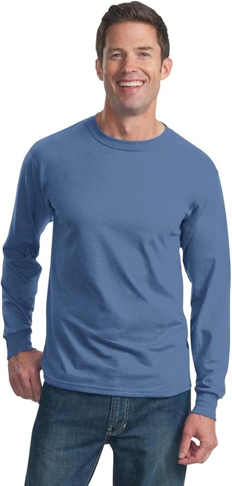 Fruit of the Loom Adult 5 oz. Long-Sleeve T-Shirt, Columbia Blue, M