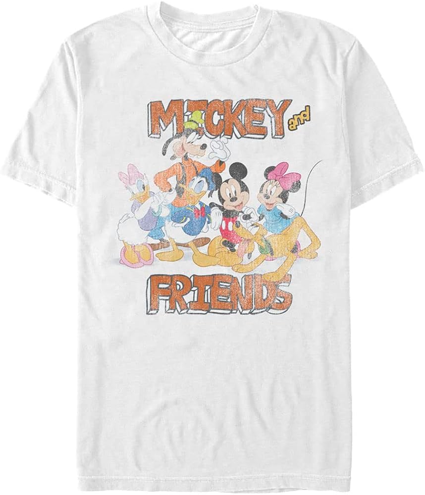 Disney Big & Tall Classic Mickey and Friends Men's Tops Short Sleeve Tee Shirt