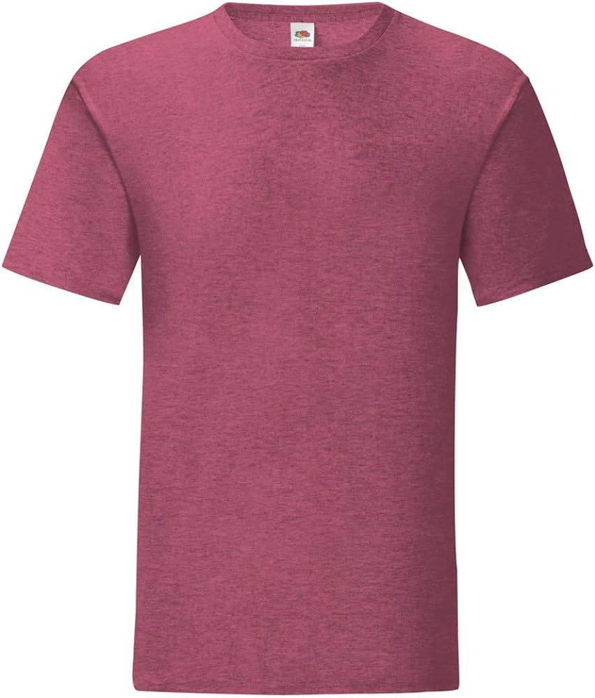 Fruit of the Loom Mens Iconic T-Shirt (M) (Heather Burgundy)