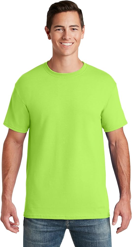 Jerzees Dri-Power Mens Active T-Shirt Large Neon Green