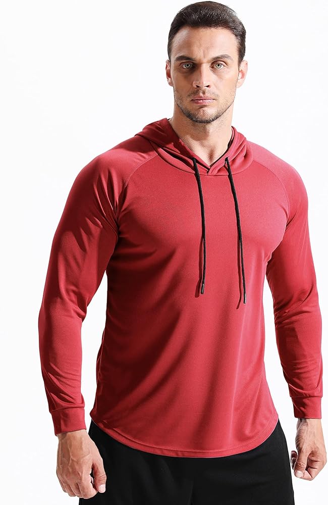 CADMUS Men's Running Shirts Workout Long Sleeve Shirts for Hiking, Fishing, Gym Hoodies