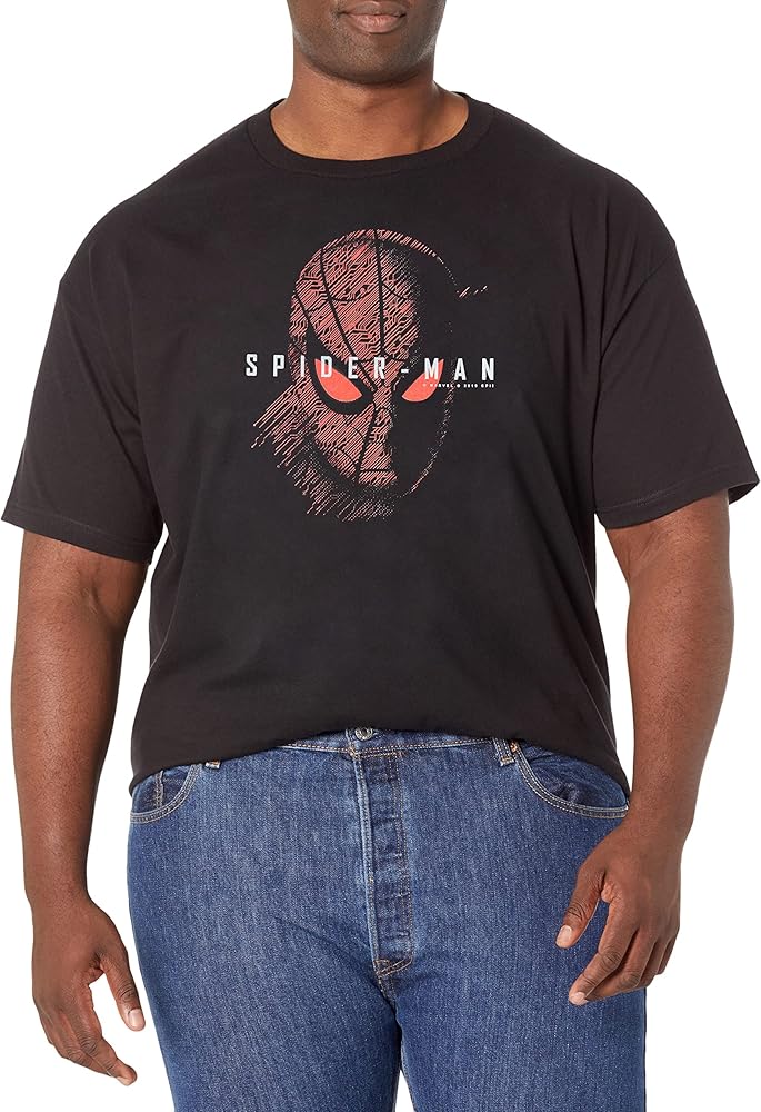 Marvel Big & Tall Simple Tech Men's Tops Short Sleeve Tee Shirt