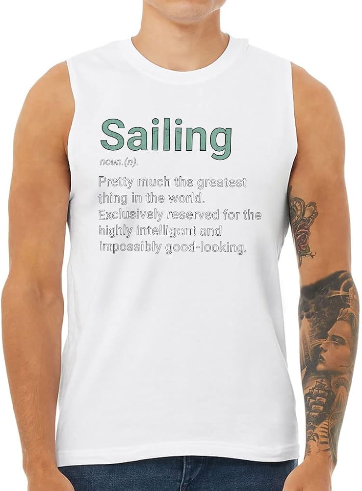 Sailing Men's Muscle Tank - Funny Definition Men's Sleeveless T-Shirt - Printed Tank