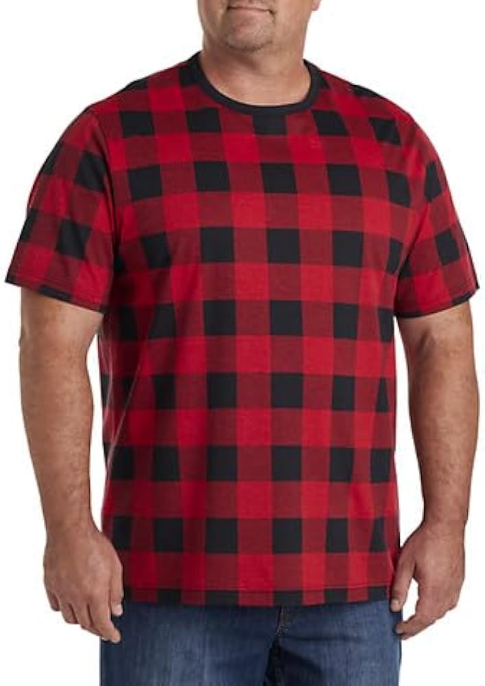 Harbor Bay by DXL Men's Big and Tall Buffalo Plaid sweat resistant T-Shirt