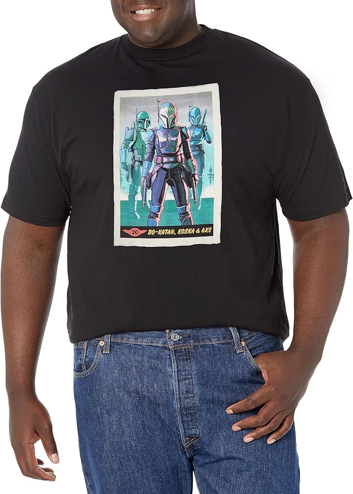 STAR WARS Big & Tall Mandalorian Bo-katan & Co Card Men's Tops Short Sleeve Tee Shirt