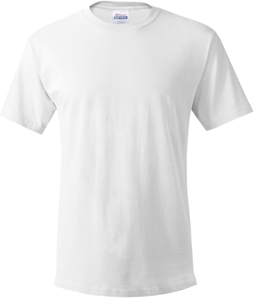 Hanes Men's 6-Pack Plus 2 Free Crew T-Shirts, White, XXXX-Large