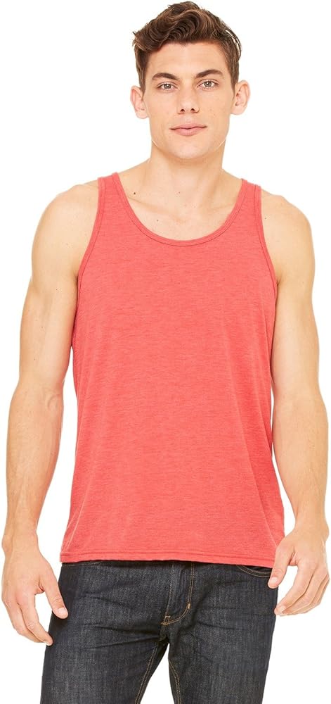 Bella + Canvas Unisex Jersey Tank - RED Triblend - 2XL - (Style # 3480 - Original Label)