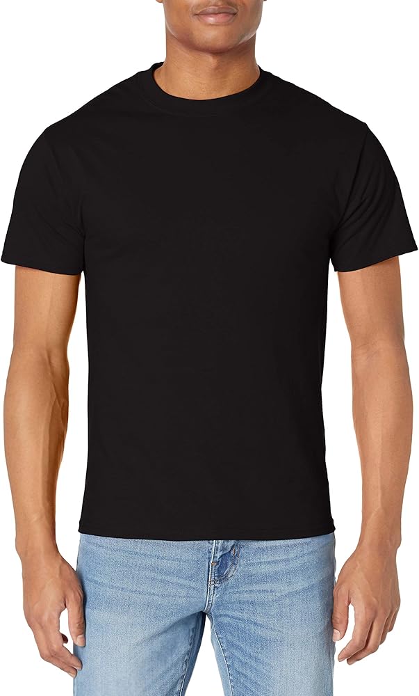 Hanes Men's Short Sleeve Beefy T-Shirt (Black) (2X-Large)