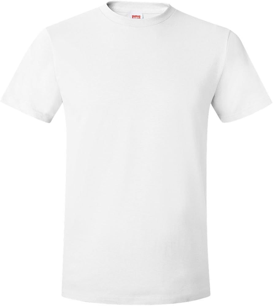 Hanes Mens Nano-T Cotton T-Shirt, Medium, White