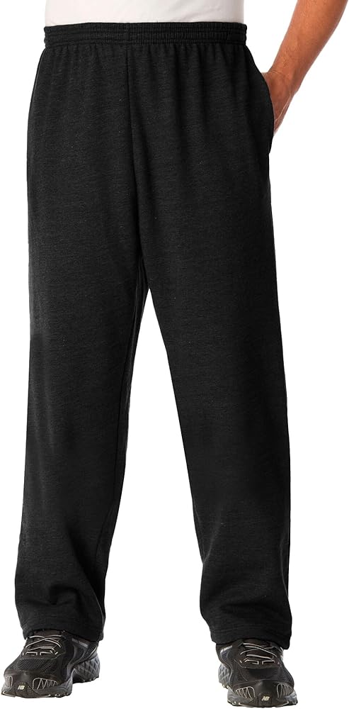 KingSize Men's Big & Tall Fleece Open-Bottom Sweatpants