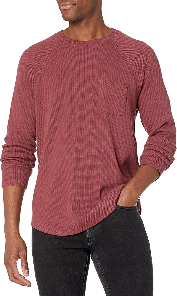 PAIGE Men's Abe Long Sleeve Waffle Knit Baseball Tee Shirt