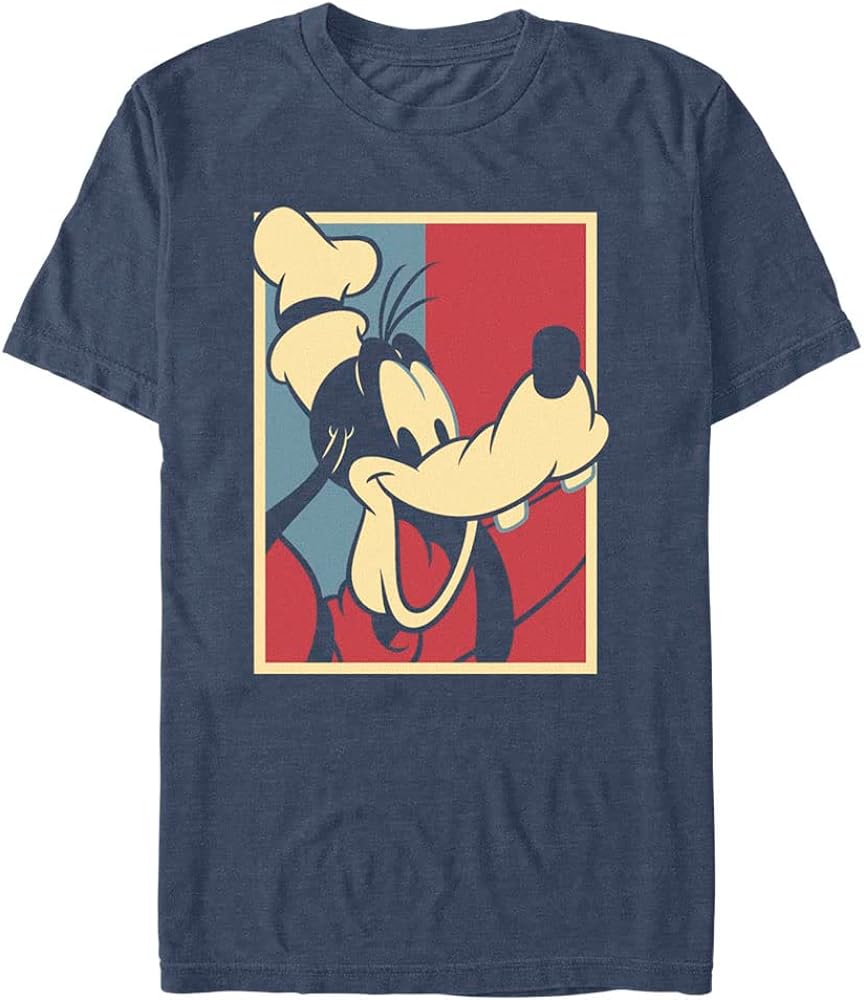 Disney Big & Tall Classic Mickey Goofy Red and Blue Men's Tops Short Sleeve Tee Shirt