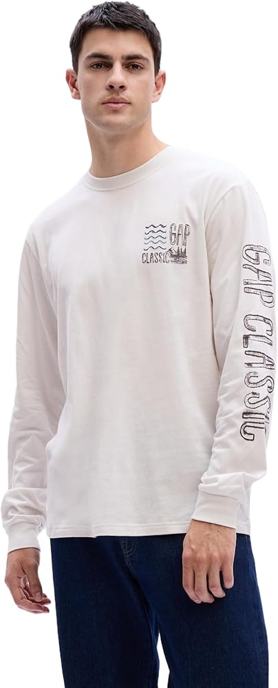 GAP Men's Long Sleeve Logo Tee T-Shirt