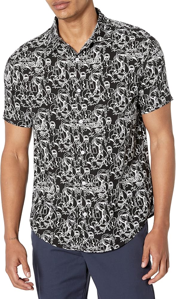 KARL LAGERFELD Men's Flowy Everyday Sportswear Shirt